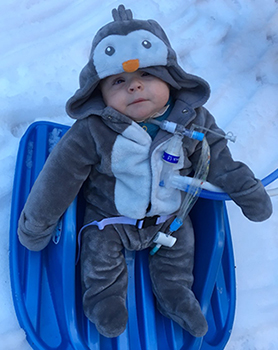 Benito Calabretta went sledding for the first time this winter.