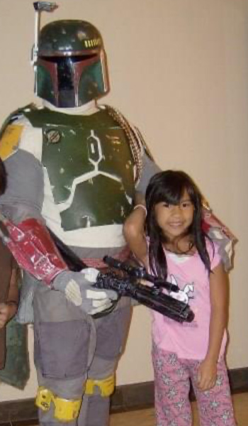 Jazlyn Estrella’s earliest memories of her father, Ruther, involve him building things, such as a Star Wars costume.