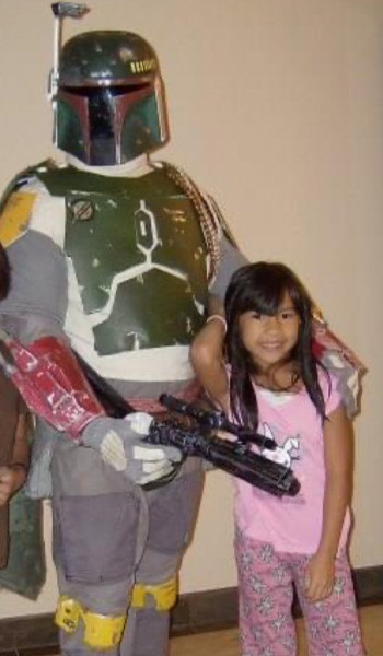 Jazlyn Estrella's earliest memories of her father, Ruther, involve him building things, such as a Star Wars costume. 