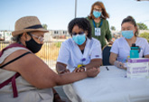 Nursing students read TB tests