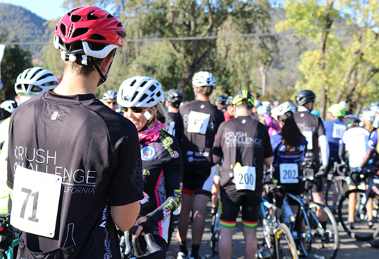 Backs of the Crush Challenge jerseys