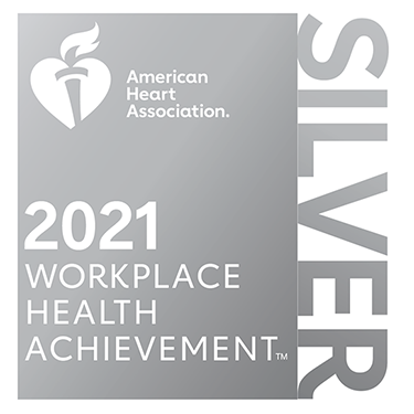 American Heart Association's Silver Level Workplace Health Achievement Index logo