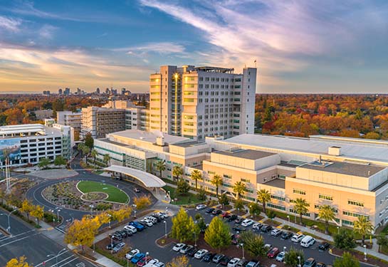 Aerial view of UC Davis Health Medical Center
