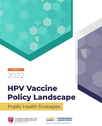 Cover of HPV Vaccine Policy Landscape, Public Health Strategies report