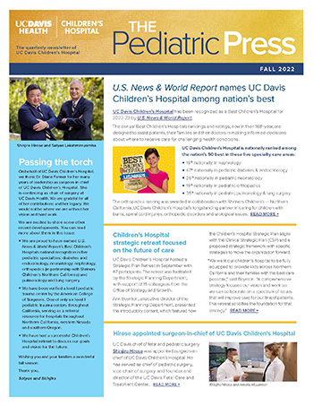 Front page of the Pediatric Press