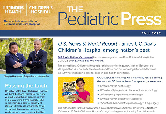 Reduced version of the front page of Pediatric Press