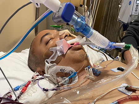 MSgt Salinas while in a coma