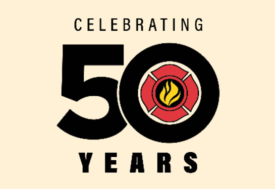 burn institute logo with Celebrating 50 Years around number 50