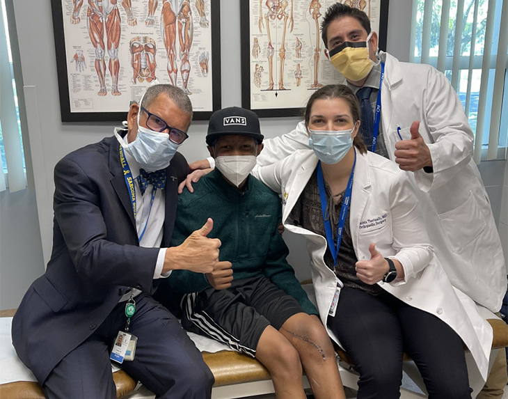 Darren with his surgical team