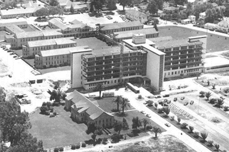 Aerial photo of North-South Wing in 1928