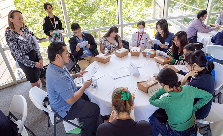 Group at table