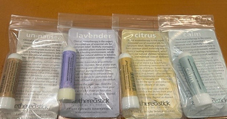 AetheroSticks lined up in their plastic individual packaging