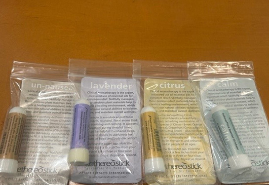AetheroSticks lined up in their plastic individual packaging