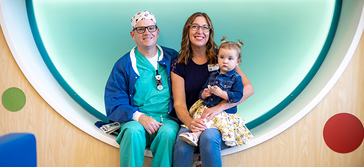 Family in the Children's Surgery Center
