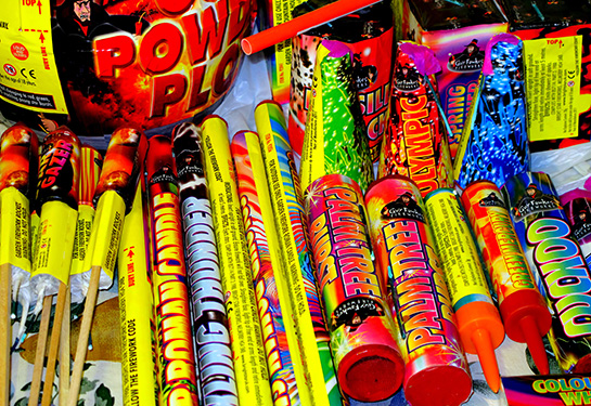 Assorted fireworks for sale