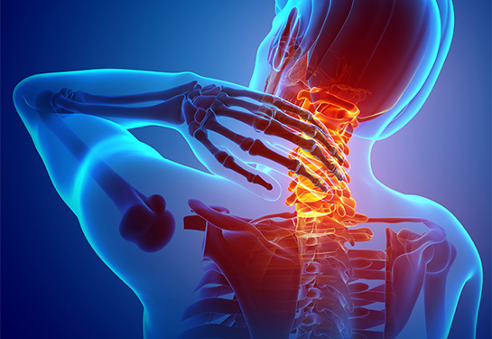 3d Illustration of an individual feeling the neck pain