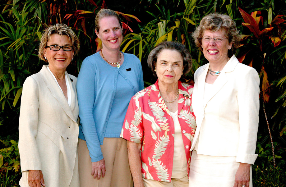 Betty Irene Moore standing with UC Davis Health leaders