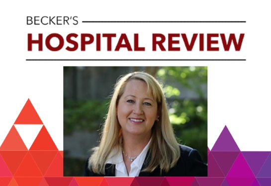 Becker's hospital review with image of tammy kenber smiling