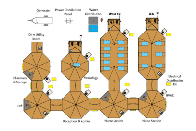 Graphic of a modular surge facility