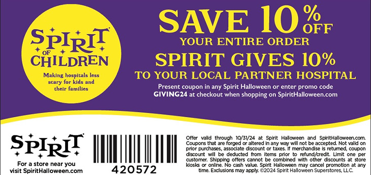 Spirit Halloween coupon