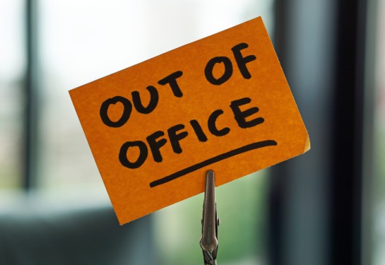 out of office sign