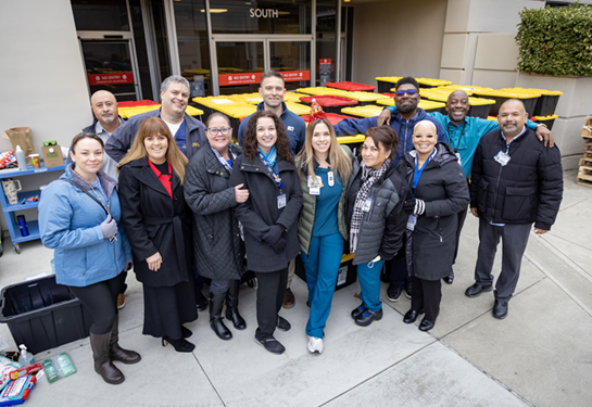 The group who put together emancipation baskets.