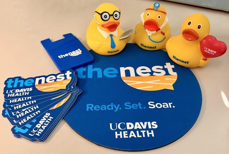 mousepad, rubber duckies and other Nest branded swag