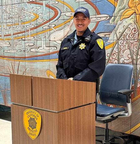 A UC Davis Health protective security officer.