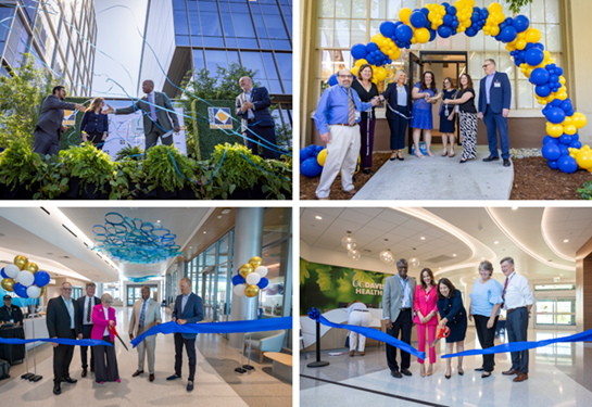 Ribbon cuttings at multiple new buildings