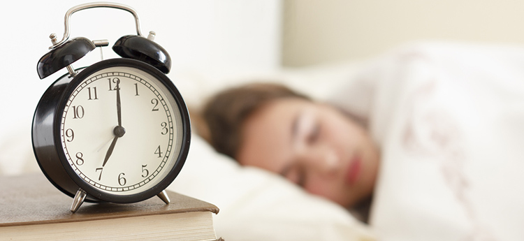 Female teenager sleeping in bedtime change