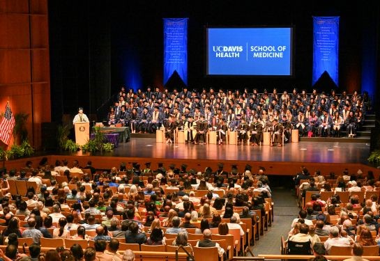 Students at the School of Medicine's 55th annual commencement ceremony