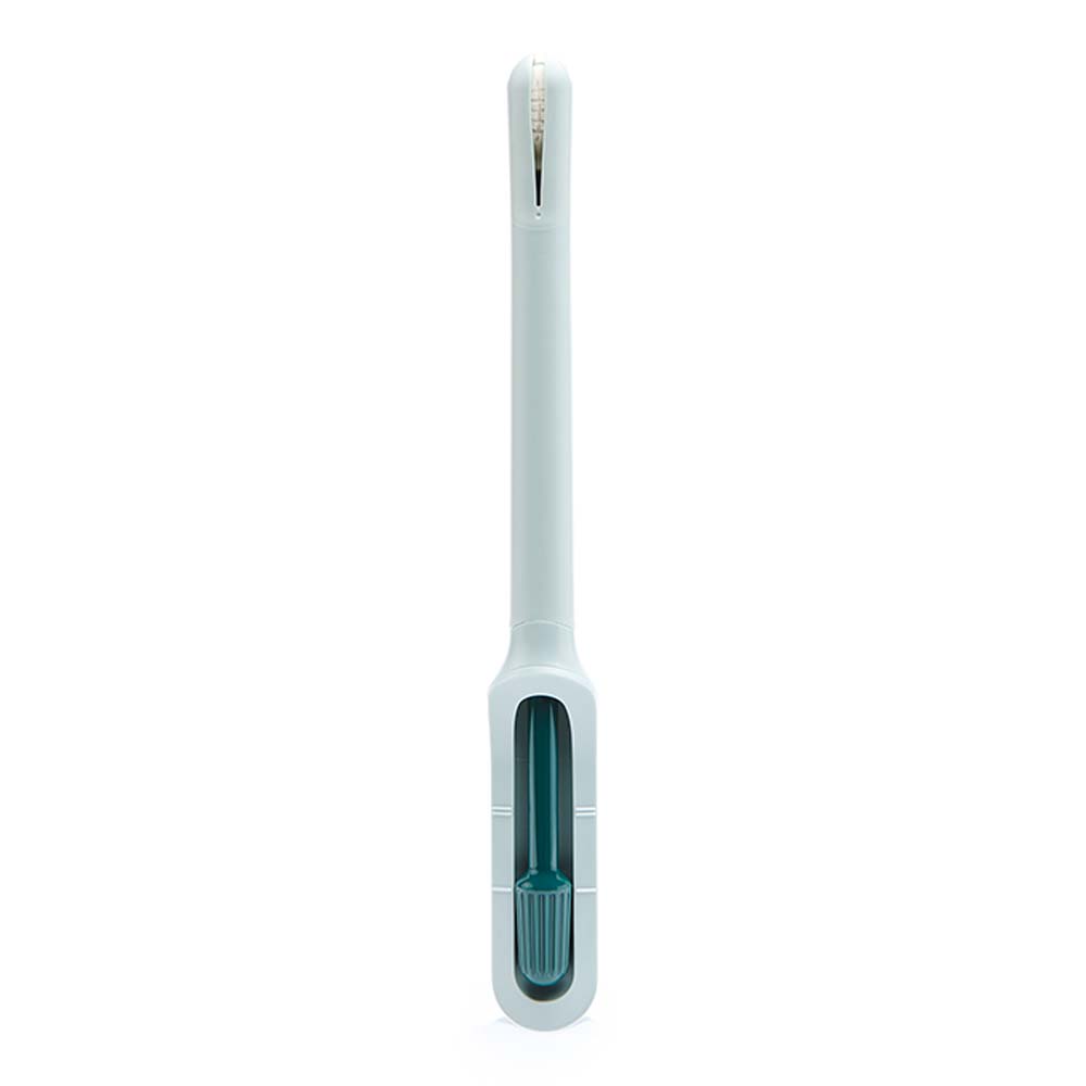 Teal Health's at-home cervical cancer screening tool, a long white wand with a section at the top that rotates.