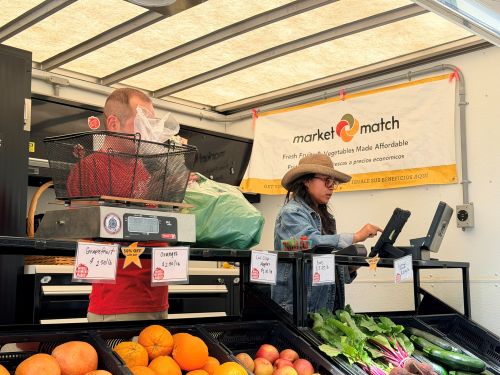 mobile farmers market at aggie square