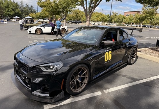 Fast car parked at Horses & Hogs car event