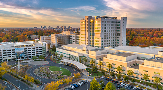 Ariel view of UC Davis Medical Center