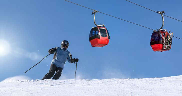 person snow skiing