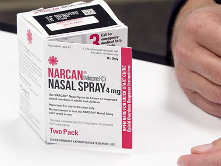 box of narcan (naloxone) nasal spray