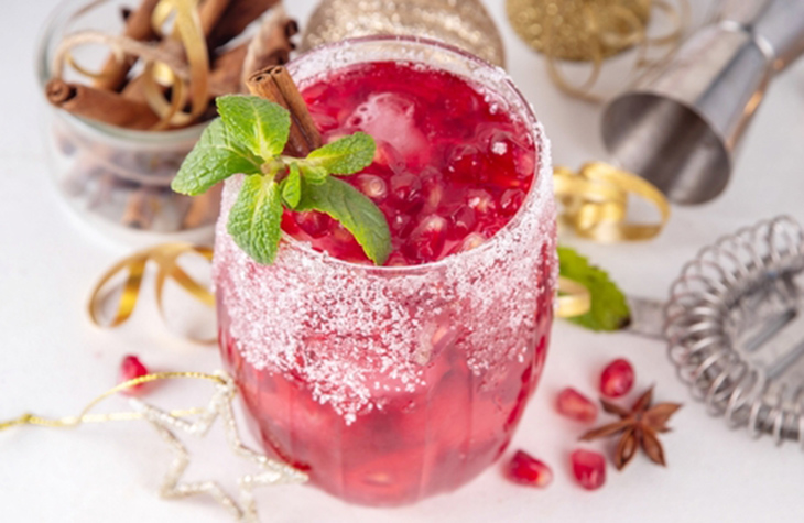 Spiced up winter berry Margarita.