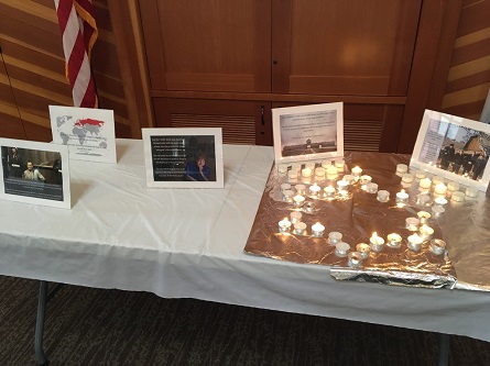 Photos from Hillel at Davis and Sacramento’s Holocaust Remembrance Day activity at Tuesday Lunch in January 2020