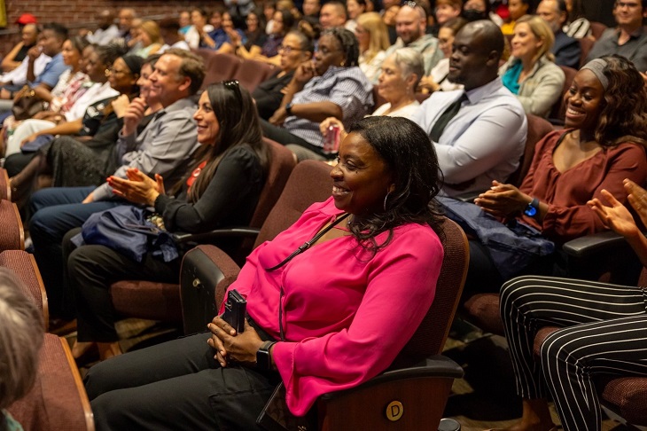 a photo of attendees seated during the film screening of Everybody's Work