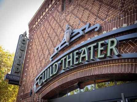 an image of the outside of the guild theatre in Oak Park, Sacramento CA