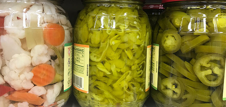 Pickled vegetables healthy foods