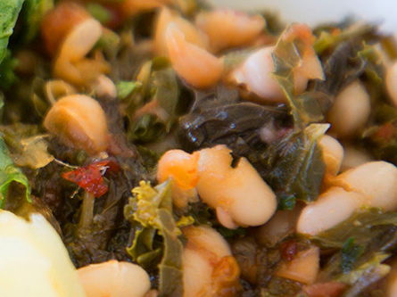 closeup of kale ragout