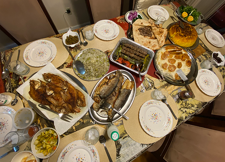 Persian dinner feast