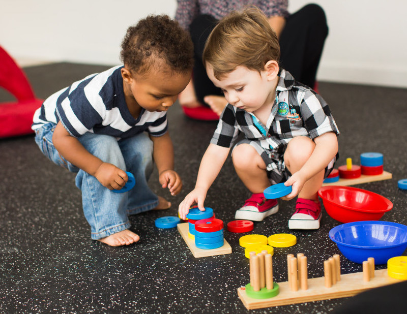 small children playing together