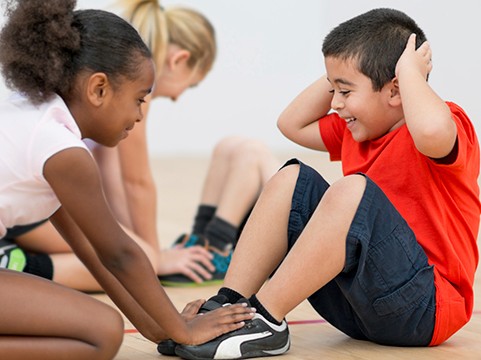 kids doing sit ups