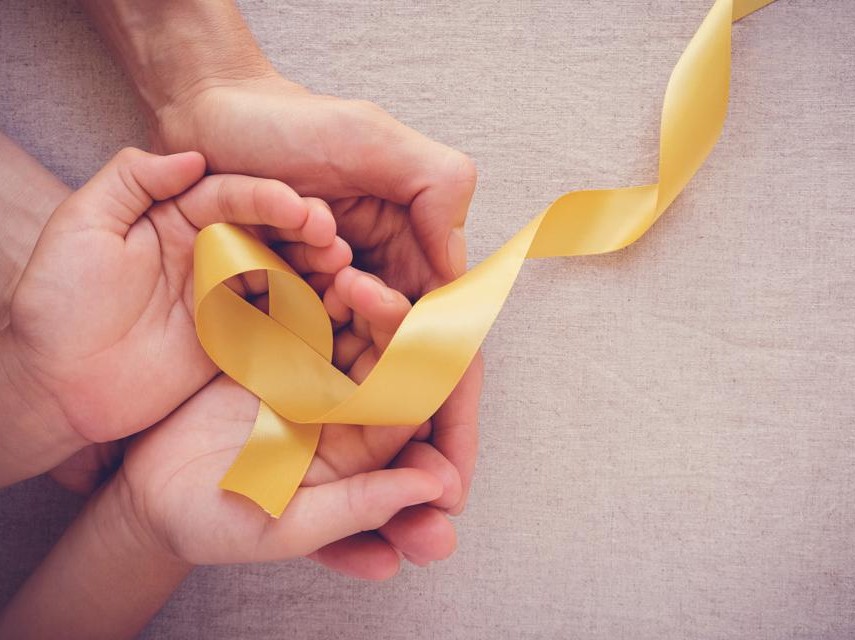 Pediatric cancer yellow ribbon