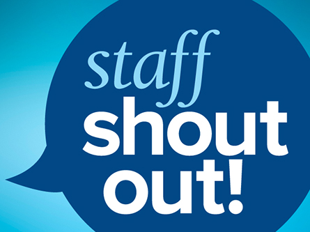 Staff shout-out graphic