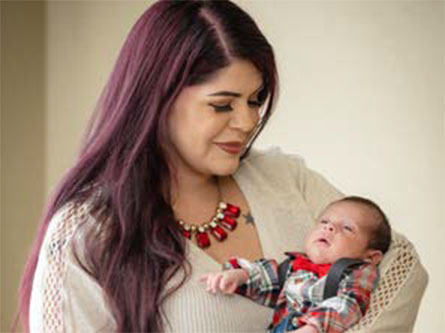 Diana Estrada-Arauza and her baby Sergio