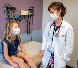 Scarlett and her doctor Stephanie Crossen